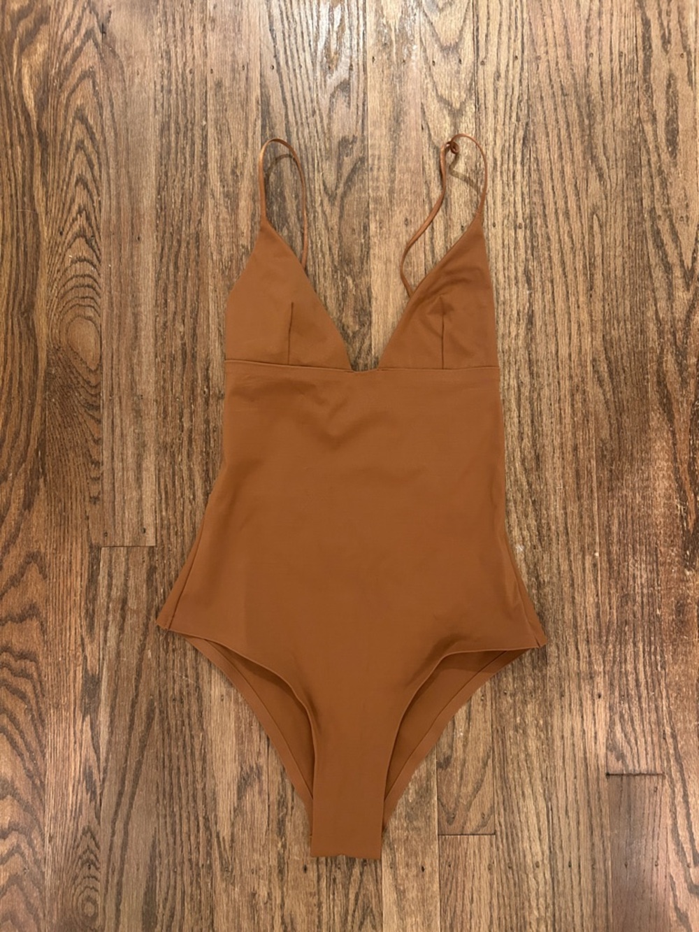NWOT Zara brown one piece swim, size S
